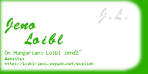 jeno loibl business card